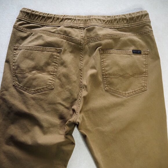 Levi's Denizen Men's Khaki Jogger Pants Size L / W36 L27 Elastic Drawstring - Picture 4 of 7